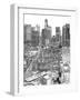 B&W Us Cityscape-Los Angeles-Melissa Wang-Framed Art Print