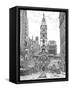 B&W Us Cityscape-Philadelphia-Melissa Wang-Framed Stretched Canvas