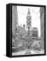 B&W Us Cityscape-Philadelphia-Melissa Wang-Framed Stretched Canvas