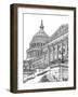 B&W Us Cityscape-Washington DC-Melissa Wang-Framed Art Print