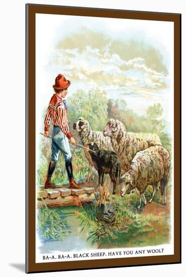 Ba-A Ba-A Black Sheep-null-Mounted Art Print