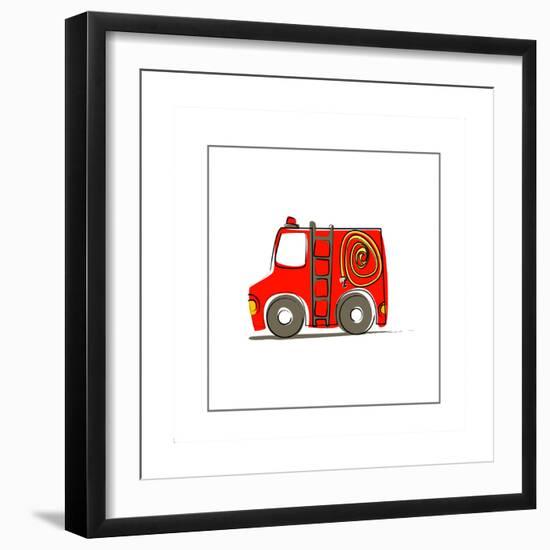 Ba Fire Truck-null-Framed Giclee Print