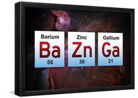 Ba Zn Ga Elements-null-Framed Poster