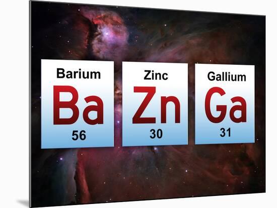 Ba Zn Ga Elements-null-Mounted Poster