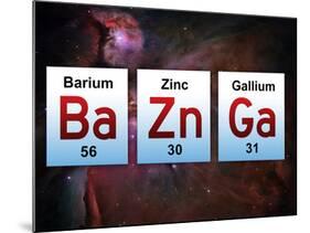 Ba Zn Ga Elements-null-Mounted Poster