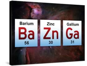 Ba Zn Ga Elements-null-Stretched Canvas