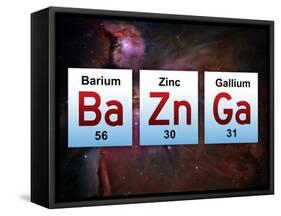 Ba Zn Ga Elements-null-Framed Stretched Canvas