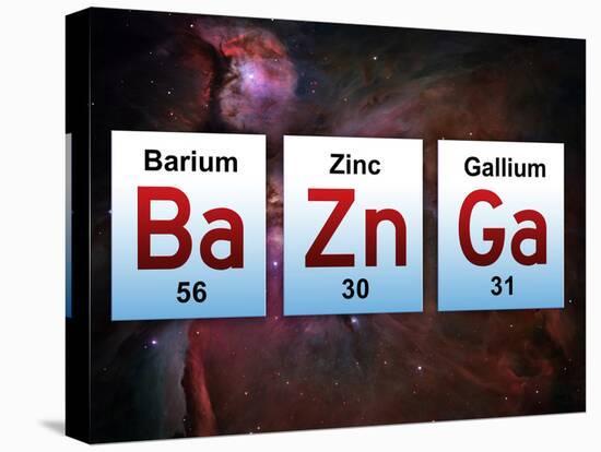 Ba Zn Ga Elements-null-Stretched Canvas