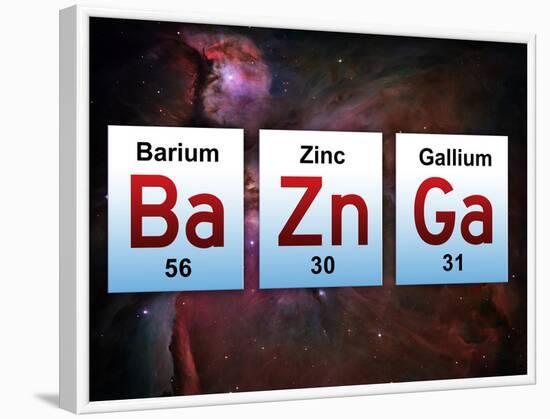 Ba Zn Ga Elements-null-Framed Poster