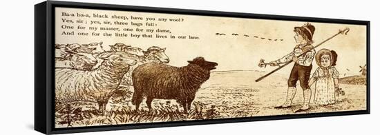 Baa Baa Black Sheep, Have You Any Wool?-null-Framed Stretched Canvas