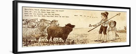 Baa Baa Black Sheep, Have You Any Wool?-null-Framed Premium Giclee Print