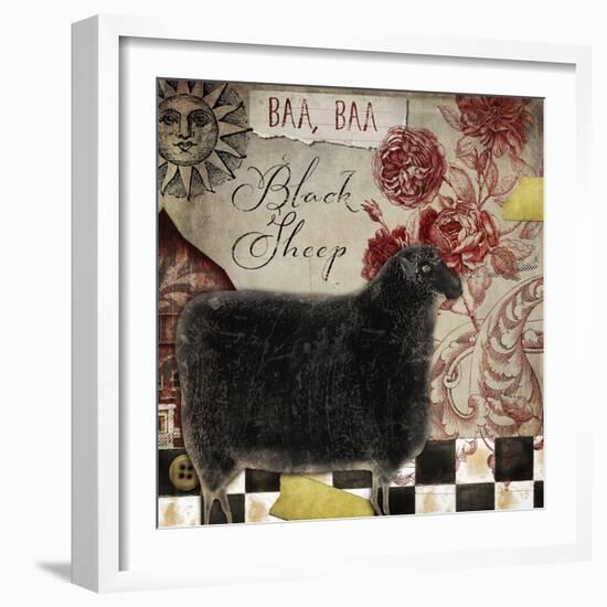 Baa Baa Black Sheep-Color Bakery-Framed Giclee Print