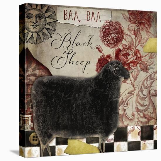 Baa Baa Black Sheep-Color Bakery-Stretched Canvas