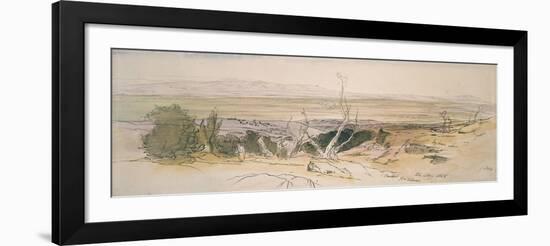 Baalbek from Lebanon, 1858 (Watercolour and Pen and Black Ink with Graphite Indications)-Edward Lear-Framed Giclee Print