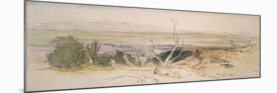 Baalbek from Lebanon, 1858 (Watercolour and Pen and Black Ink with Graphite Indications)-Edward Lear-Mounted Giclee Print