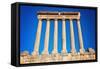 Baalbek Ruins-benkrut-Framed Stretched Canvas