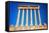 Baalbek Ruins-benkrut-Framed Stretched Canvas