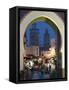 Bab Bou Jeloud Gate, Fes El-Bali, Fes, Morocco-Walter Bibikow-Framed Stretched Canvas