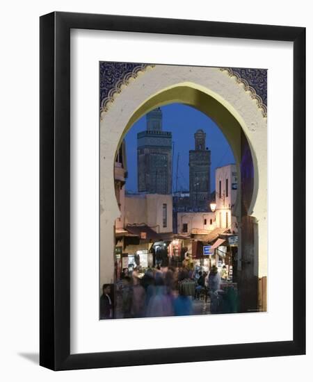 Bab Bou Jeloud Gate, Fes El-Bali, Fes, Morocco-Walter Bibikow-Framed Photographic Print