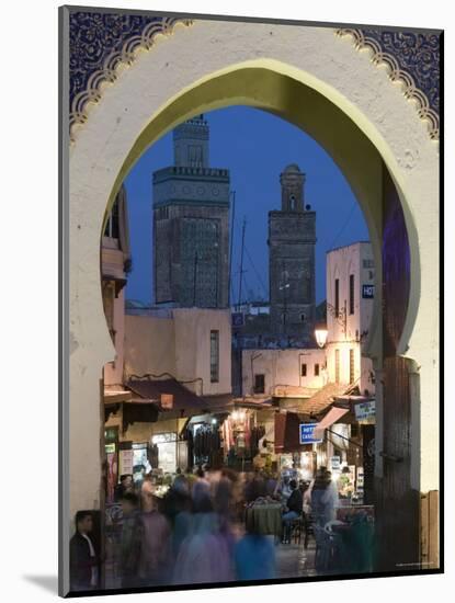 Bab Bou Jeloud Gate, Fes El-Bali, Fes, Morocco-Walter Bibikow-Mounted Photographic Print