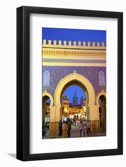 Bab Boujeloud Gate, Fez, Morocco, North Africa-Neil Farrin-Framed Photographic Print