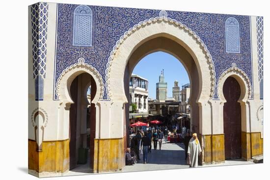 Bab Boujeloud Gate (The Blue Gate)-Doug Pearson-Stretched Canvas
