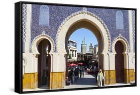 Bab Boujeloud Gate (The Blue Gate)-Doug Pearson-Framed Stretched Canvas