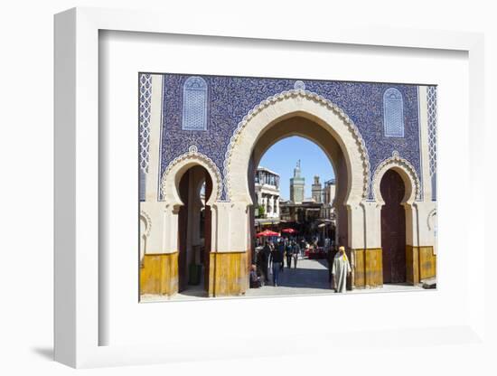 Bab Boujeloud Gate (The Blue Gate)-Doug Pearson-Framed Photographic Print