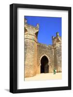 Bab Zaer the Main Gate with Musician, Chellah, Rabat, Morocco, North Africa, Africa-Neil Farrin-Framed Photographic Print