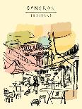 Varanasi, India. Old Hindu Religion Temples with Flags. Holy Place for Indian People. Ghat Stairs.-babayuka-Art Print