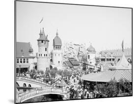 Babbling Brook, Luna Park, Coney Island, N.Y.-null-Mounted Photo