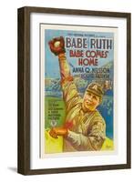 Babe Comes Home, Babe Ruth, 1927-null-Framed Art Print