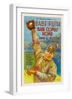 Babe Comes Home, Babe Ruth, 1927-null-Framed Art Print