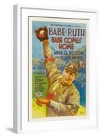 Babe Comes Home, Babe Ruth, 1927-null-Framed Art Print