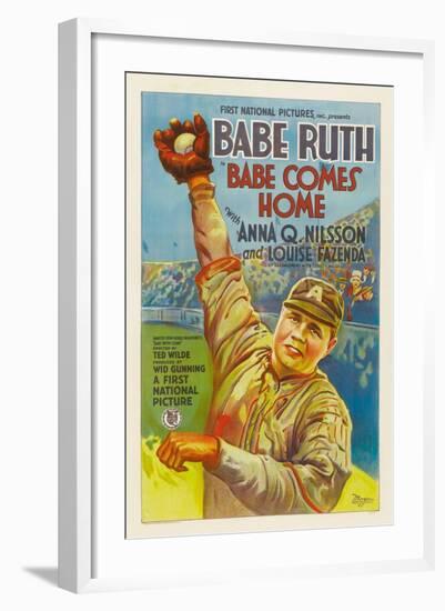 Babe Comes Home, Babe Ruth, 1927-null-Framed Art Print