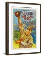 Babe Comes Home, Babe Ruth, 1927-null-Framed Art Print