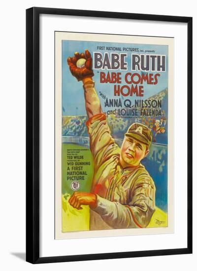 Babe Comes Home, Babe Ruth, 1927-null-Framed Art Print