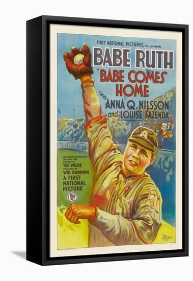 Babe Comes Home, Babe Ruth, 1927-null-Framed Stretched Canvas