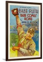 Babe Comes Home, Babe Ruth, 1927-null-Framed Art Print