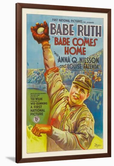 Babe Comes Home, Babe Ruth, 1927-null-Framed Art Print