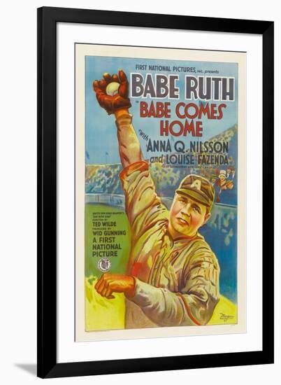 Babe Comes Home, Babe Ruth, 1927-null-Framed Art Print