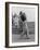 Babe Didrikson, Watching Golf Ball as She Completes Her Swing-null-Framed Photo