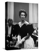 Babe Paley Clad in Elegant Evening Gown While Attending Pres. Dwight Eisenhower's Inaugural Ball-Alfred Eisenstaedt-Stretched Canvas