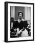 Babe Paley Clad in Elegant Evening Gown While Attending Pres. Dwight Eisenhower's Inaugural Ball-Alfred Eisenstaedt-Framed Premium Photographic Print