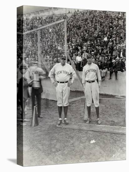 Babe Ruth and Bob Museul, October 18, 1924-Marvin Boland-Stretched Canvas