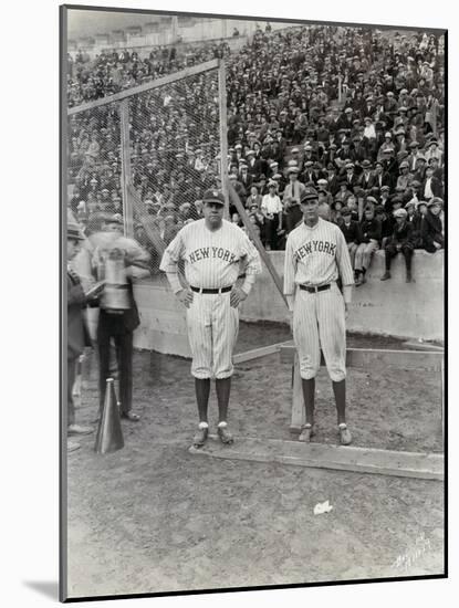 Babe Ruth and Bob Museul, October 18, 1924-Marvin Boland-Mounted Giclee Print