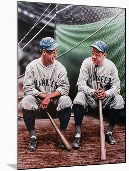 Babe Ruth and Lou Gehrig-Darryl Vlasak-Mounted Giclee Print
