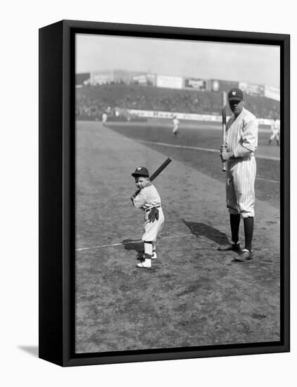 Babe Ruth and Mascot, 1922-null-Framed Stretched Canvas