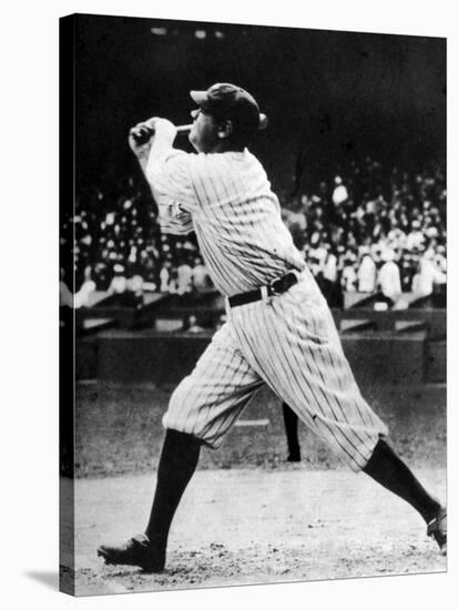 Babe Ruth at Bat, 1920s-null-Stretched Canvas