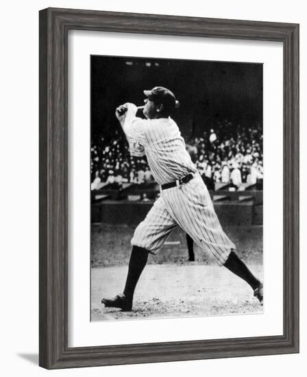 Babe Ruth at Bat, 1920s-null-Framed Art Print